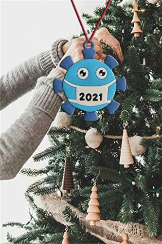 CIIVZAL 2021 COVID Божиќни украси, Смешна декорација на вакцини за вакцинирање, подарок за карантин за вакцинација, сина