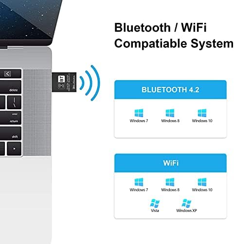 BlueShadow 2-In-1 USB WiFi Bluetooth адаптер-Двојна лента 2.4G/5G безжичен мрежен адаптер мини WiFi Dongle за компјутер/десктоп/лаптоп