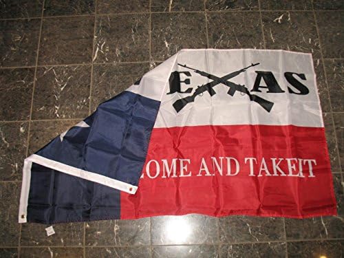 3x5 Тексас Стејт дојдете и земете го прекрстено знамето 3'x5 'најлон поли