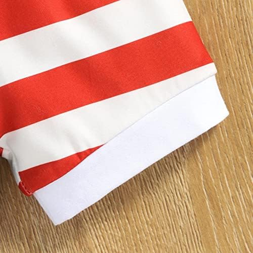 Мојата прва 4-ти јули бебешки момчиња облека Облека на американско знаме Romper Stars Stripes Shorts Day Day Day Облека поставена 0-24 милиони