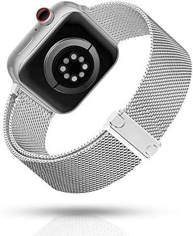 Aokoor Milanese Loop за Apple Watch Series 8 SE 7 6 5 4 3 2 1 Прилагодливи ленти од не'рѓосувачки челик ленти компатибилни за Apple