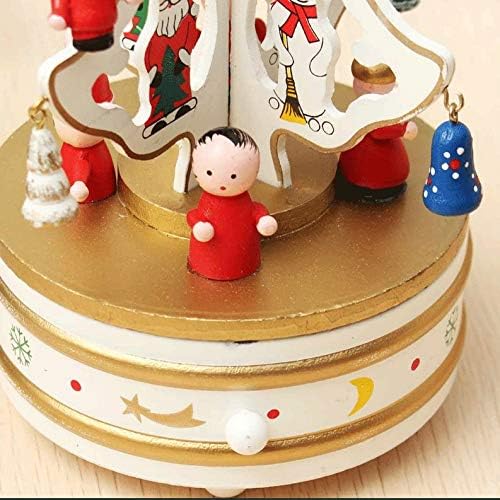 UXZDX Cujux Merry-Go-Round Christmas Decoration Music Box Божиќна ротирачка музичка кутија