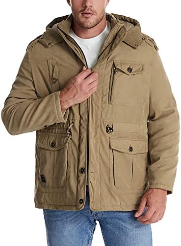 ADSSDQ мода плус големина патување зимска надворешна облека мажи со долг ракав ветровит -јак јак јак се вклопува во цврста средна