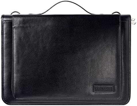 Broonel Black Leather Laptop Laptop Messenger Case - Компатибилен со Acer Chromebook Spin 714 Convertible | CP714-1Wn 14 “