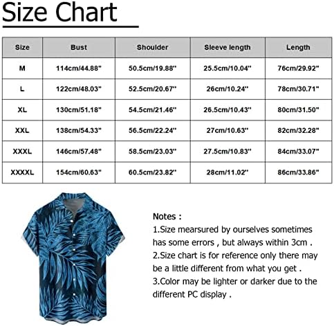 Смешни кошули за печатење за мажи плус копче со големина надолу маици со краток ракав 2023 Хавајски графички џеб летни врвови