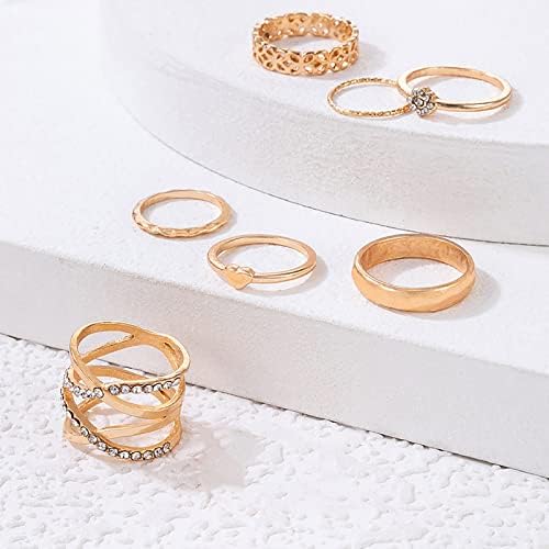 2023 Нов дијамантски срцев прстен сет за жени моден накит Популарни додатоци Loveубов на првиот прстен