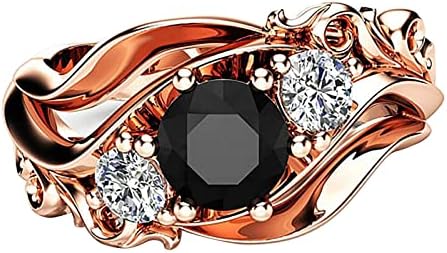 2023 дијамантски прстен личност цветна линија дијамантски прстен црн циркон прстен дами прстен прстен прстен дијамантски прстен