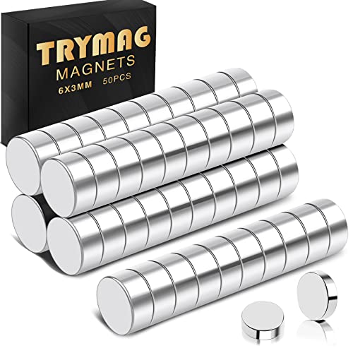 ТРИМАГ 80 парчиња 12 х 2мм Магнети Неодимиумски Пакет со 50 парчиња 6х3мм Магнети За Фрижидер