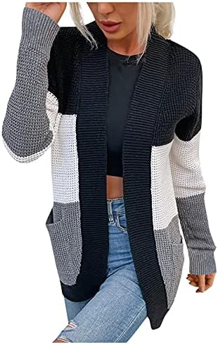 Дојдовник за жени, целосен ракав кардиган жени зимски долг стилски џемпери канцеларија лапел дрес цврсто вклопување