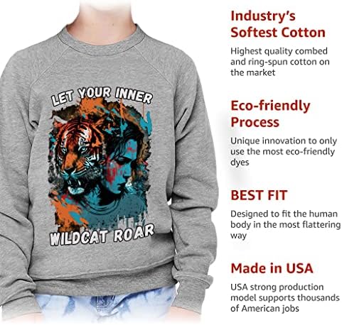 Оставете ја вашата внатрешна џемперска џемпер на џуџиња од диви катки - џемпер со сунѓерско теми од животни - џемпер на тигар