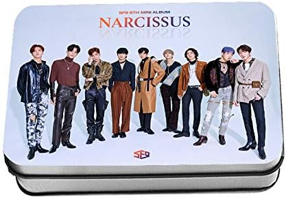Kpop SF9 6 -ти мини албум Narcissus lomo картичка 40pcs Polaroid Photocard New In Iron Box