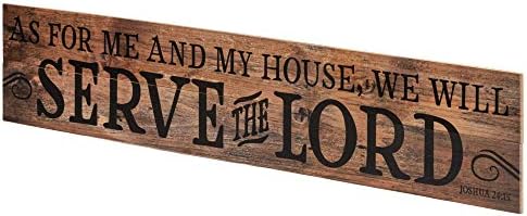 П. Греам Дан Мојата Куќа ќе Му Служи на Господ 7 х 36 Дрво Палета Ѕид Уметност Знак Плакета