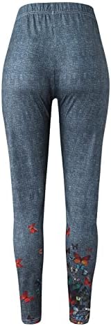 ZDDO женски ацтеки хеланки меки четкани Божиќни глуждови панталони Етнички графички печатени јога панталони погодни за подигање