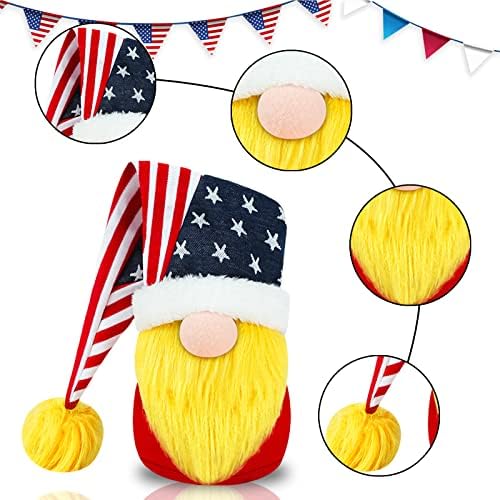 4 -ти јули Патриотски гноми Том за Денот на подарокот на Денот на американската независност Денот на знамето на знамето Нисе