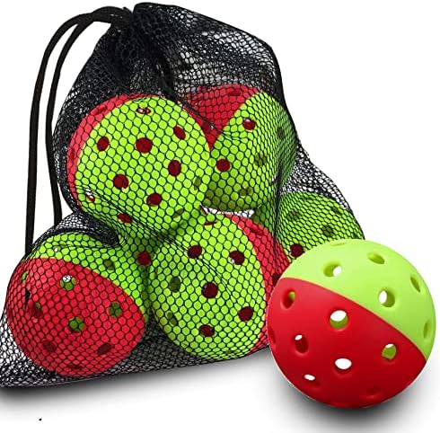 Vvinca Pickleballs 6 пакети со пакети-топки-топки ги исполнуваат барањата на УСАПА | Изберете затворен или на отворено | Двојно