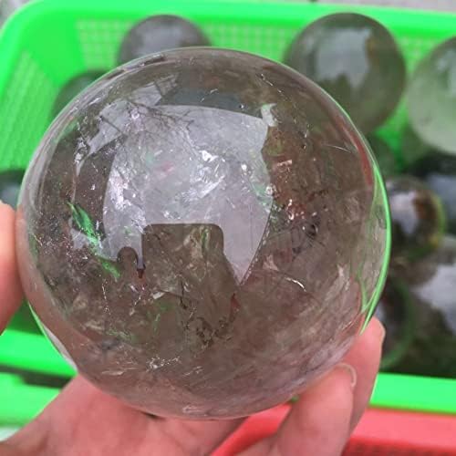1 парчиња природна пушена кварц кристална топка Реики скапоцен камен Кристал топка 65-70мм погодна за домашни сурови камења и минерали