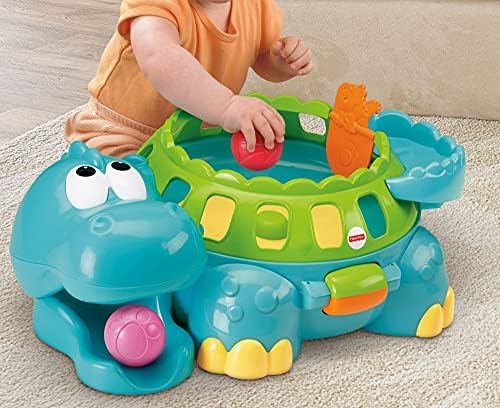 Фишер-цена за бебиња ползи играчки, поп-мјузикл дино, топка попер диносаурус со музика и звуци за новороденчиња на возраст од 6+ месеци