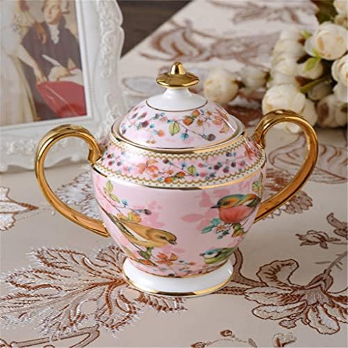 Xiulaiq розова птица коска порцелански кафе сет порцелански чај постави керамички тенџере чајник млеко сад чај чаша чаша сет