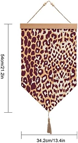 Nudquio Cool Cheetah Leopard памук постелнина виси знаме wallид знак слика слика за домашна градинарска тремот декорација
