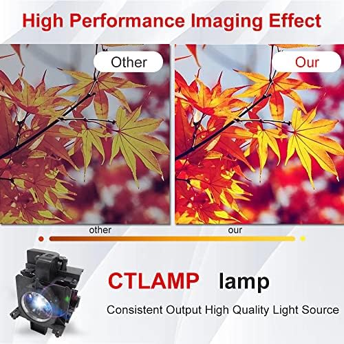 CTLAMP A+ квалитет POA-LMP136 / 610-346-9607 Замена на проекторот за ламба со сијалички со куќиште компатибилно со Sanyo PLC-XM150