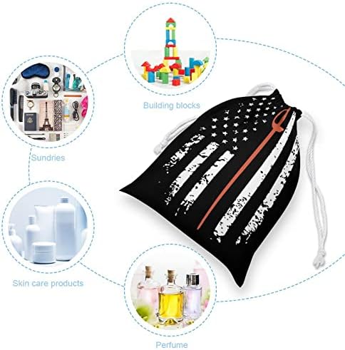 Американска Мечување Црно Знаме Платно Торба За Складирање Торбичка Торбичка Торбичка Торба За Намирници За Домашно Патување