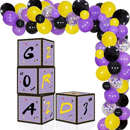 Декорации за дипломирање на пријатели 2023,Виолетови Кутии ЗА ГРАД со Комплет За Лакови Со Балони ПРИЈАТЕЛИ Тв-Шоу Декор за Забава За Високи