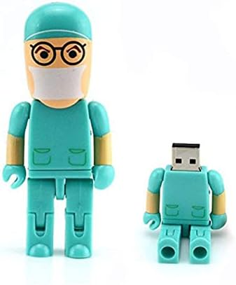 16GB USB Флеш Диск Хирург Робот Доктор ВО ОБЛИК НА USB Меморија Стап Цртан Филм Брзина U Диск Сина Убав Дизајн