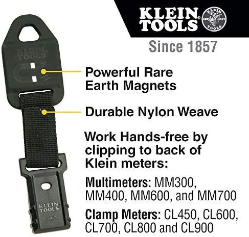 Klein Tools CL390 Дигитален мерач на стегање, дисплеј за обратна контраст, автоматски 400A AC/DC, AC/DC напон, TRMS, DC микроампи, Temp, NCVT, More & 69417 Магнетна закачалка со ретка земја, со ле