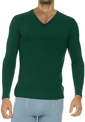 Термички кошули на Термајхн за мажи против вратот со долг ракав термички компресивни кошули за мажите основен слој ладно време