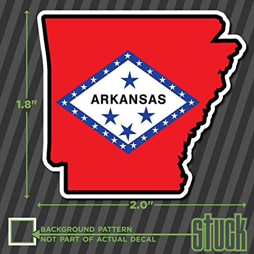 Мало знаме на форма на државна форма на Арканзас - 2 - Винил декорална налепница тврда капа за кациги со алатки