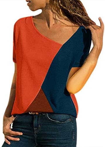 Женска маичка V-врат тенок графички принт атлетски пријатна џеб качулка капка рамо кошули резервоарот за резервоарот блуза