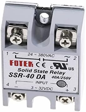 Hifasi Solid State Relay SSR-40DA 40A Всушност 3-32V DC до 24-380V AC SSR 40DA Реле за реле на цврста состојба на отпорност