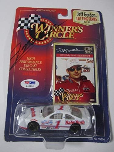 Winеф Гордон автограмирал победници на победниците, Diecast NASCAR CAR W/картичка PSA/DNA COA - Автограмирани автомобили со диекаст