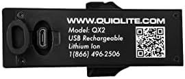 Quiqlitex2 тактичка црвена/бела рака без LED џебно светло, 20-200 лумени, куќиште на алуминиум