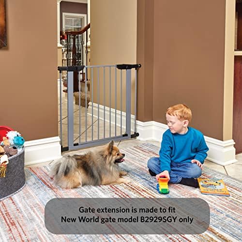 Нов Свет 11w x 29H-Инчен Продолжување На Портата За Кучиња Во Светло Сива Боја, Дизајниран Да Одговара На Моделот B2929SGY, Забелешка* Секоја