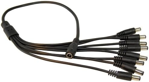 HQRP DC Femaleенски до 8 машки кабел за сплитер на моќност компатибилен со моделот на безбедносен систем Q-See Security: QC814-4H3 / QT534-4E4