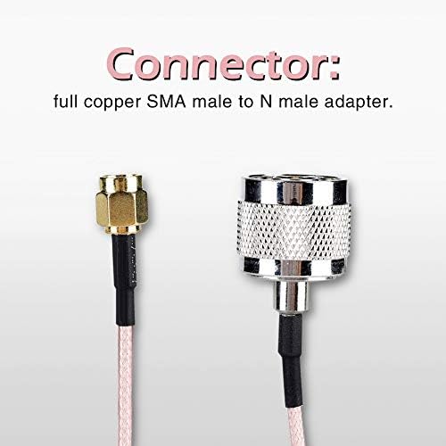 Fecamos SMA до N кабел, целосен бакар SMA машки до NTYPE MALE HIGH добивка за RF апликации за безжични LAN уреди
