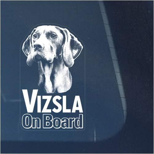 Vizsla Clear Vinyl Decal Porter Porter за прозорец, унгарски покажувач на кучиња за кучиња Уметнички принт