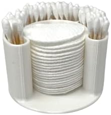 Организатор за бања со памук за брисеви - совршен за QTIPs и ексфолирачки или памучни влошки - удобен пристап до QTIPs, памучни брисеви и влошки