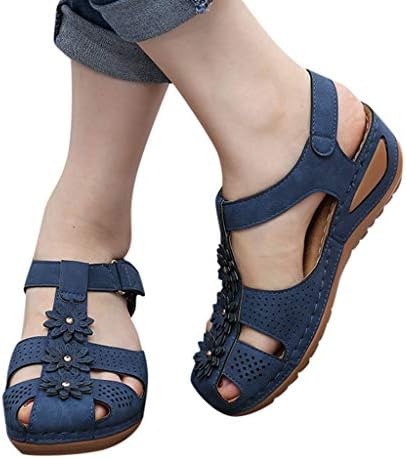 Сандали, жени, женски платформски сандали се поклонуваат чевли за одење удобни римски чевли за ткаење