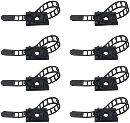 1000 парчиња Кабел за управување со кабел Организатор на кабелски врски со жица за прицврстување на жица клипови