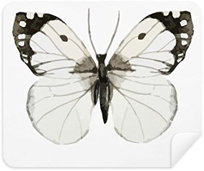 Пеперутка Со Бели Темни Крилја Чистење Крпа Екран Почиста 2 парчиња Велур Ткаенина