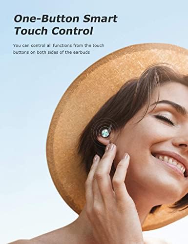 Безжични ушни уши TTQ, слушалки со Bluetooth 80 часа играње со куќиште за полнење и уши над водоотпорни слушалки со уво со MIC за