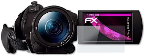Атфоликс пластично стакло заштитен филм компатибилен со Sony FDR-AX700 стакло заштитник, 9H хибриден стаклен FX стаклен екран заштитник на пластика