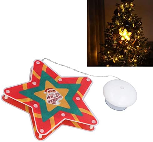 Божиќна прозорец со батерија, виси светло, украси за Божиќни прозорец, декорации за лево
