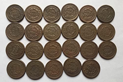 27,5мм стари 1849 година Американски монети бакарни монети антички занаети странски комеморативни монети