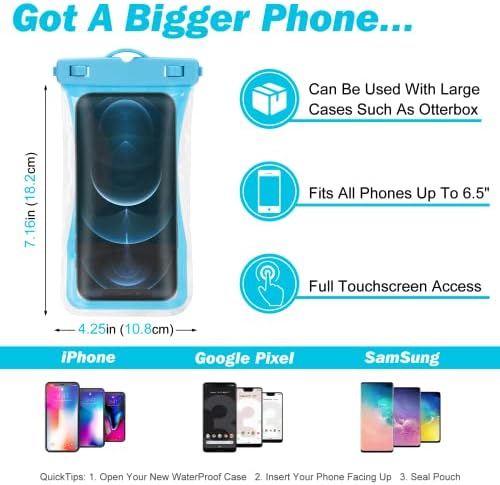 Урбанкс Универзална Водоотпорна Телефонска Торбичка Кутија За Сува Торба За Мобилни Телефони Дизајнирана За Huawei Y9 Prime За сите