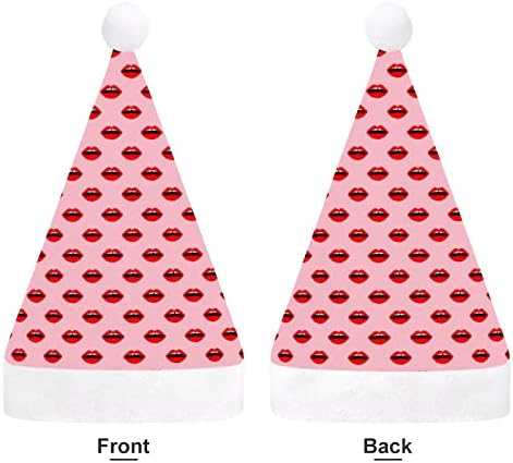 Усни Црвен Кармин Божиќна Капа Дедо Мраз Шапка Смешни Божиќни Капи Празнични Капи За Жени/Мажи
