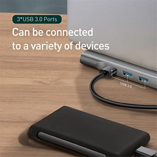 CXDTBH USB ТИП C ЦЕНТАР до 3.0 USB-Компатибилен RJ45 USB HUBDouble 4K/HD Видео Интерфејс