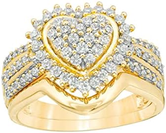 2023 Jewelry Rings Goldубов со злато angumberубовен ангажман 3а циркон прстен поставува накит за жени со висок и низок бран прстен